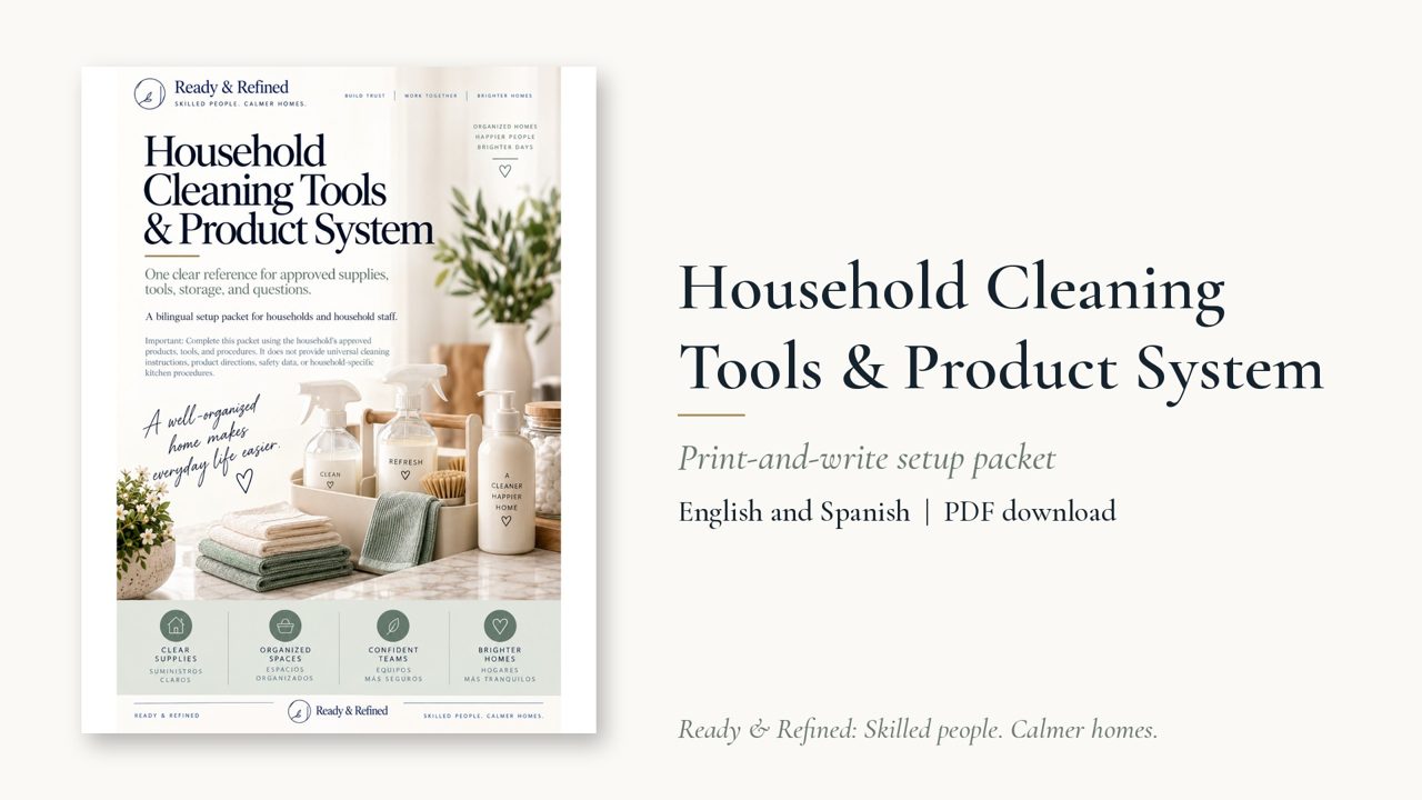 Household Cleaning Tools & Product System cover